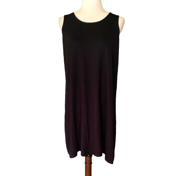 NWT Lilla P “The Black Dress” Tie Neck Cutout Bow Detail Tunic Dress - XL - Picture 3 of 13